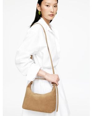 ARKET Veloursledertasche - Weiß
