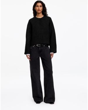 ARKET Bouclé-Jacke Mit Raglanärmeln - Schwarz