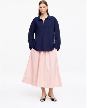 ARKET Midi Cotton Skirt - Blue