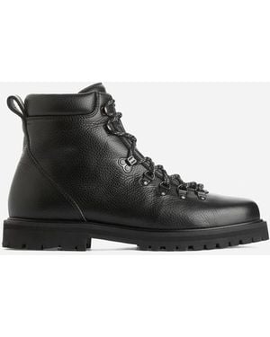 ARKET Leather Hiking Boots - Black