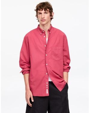 ARKET Relaxed Poplin Shirt - Red