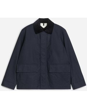 ARKET Waxed Cotton Jacket - Blue