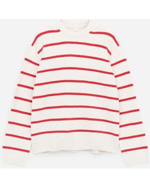 ARKET Relaxed Cotton Blend Jumper - Red