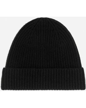 ARKET Rib-Knit Wool-Blend Beanie - Black