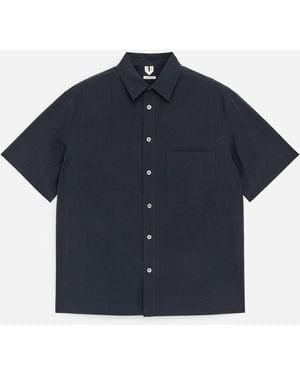 ARKET Short-Sleeve Poplin Shirt - Blue