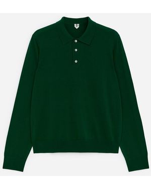 ARKET Merino Polo Jumper - Green