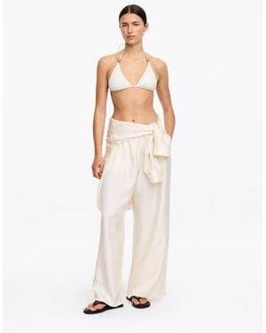 ARKET Beaded Triangle Bikini Top - White