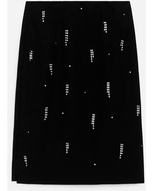 ARKET Rhinestone-Detail Midi Skirt - White