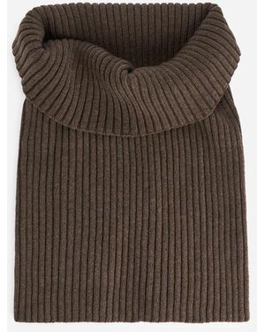 ARKET Rib Wool Collar - Brown