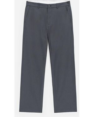 ARKET Relaxed Wool-Cotton Trousers - Grey
