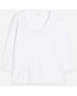ARKET Pointelle-Knitted Top - White