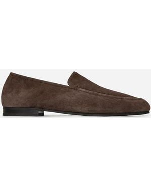 ARKET Slim Suede Loafers - White