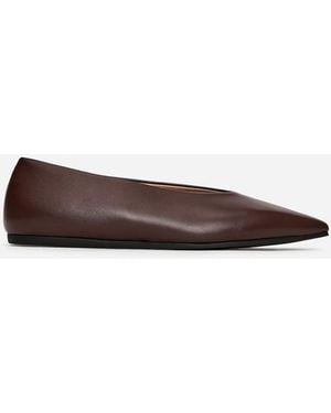 ARKET Leather Flats - White