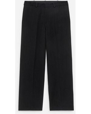 ARKET Loose Fit Wool Trousers - Black