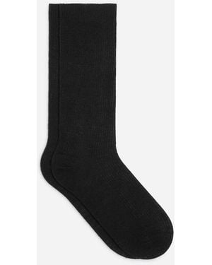 ARKET Wool-Blend Rib Socks - Black
