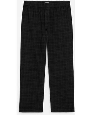 ARKET Flannel Pyjama Trousers - Black