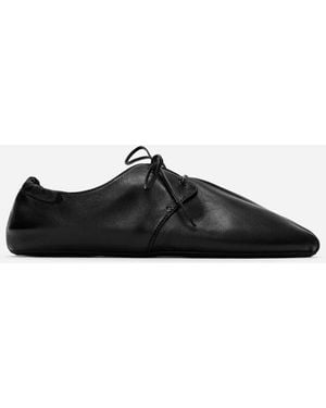 ARKET Soft Leather Lace-Up Shoes - Blue