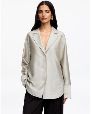 ARKET Tailored Shirt Blazer - White