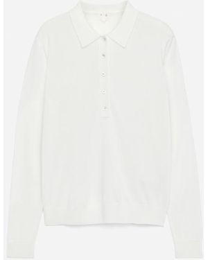 ARKET Knitted Polo Shirt - White