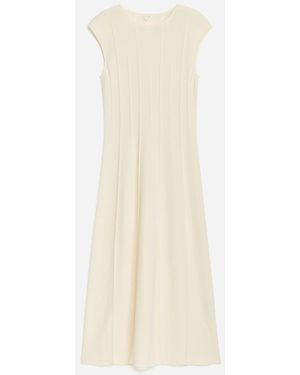 ARKET Cap-Sleeve Rib Dress - White