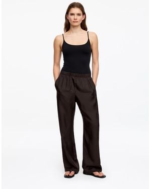 ARKET Silk Twill Trousers - Blue