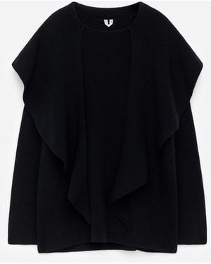 ARKET Draped-Scarf Knitted Jumper - Black