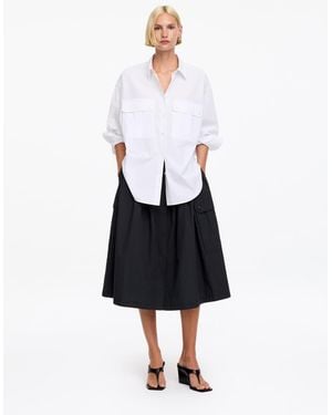 ARKET Cotton Utility Skirt - White