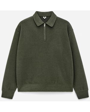 ARKET Double-Knit Half-Zip Jumper - Green