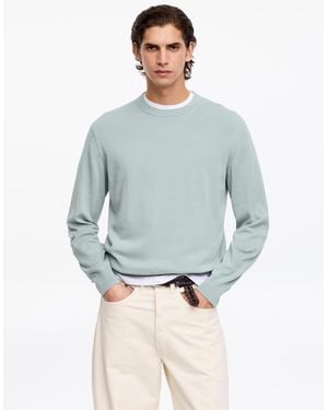 ARKET Lightweight Cotton Crewneck Jumper - Blue