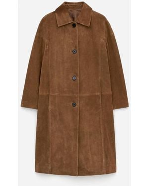ARKET Suede Coat - Natural