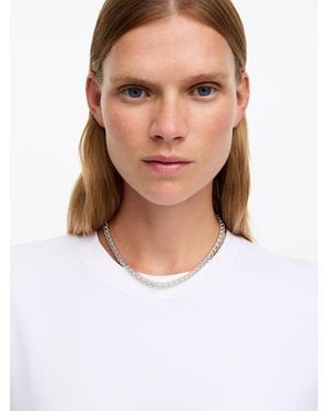 ARKET Versilberte Kordelkette - Schwarz