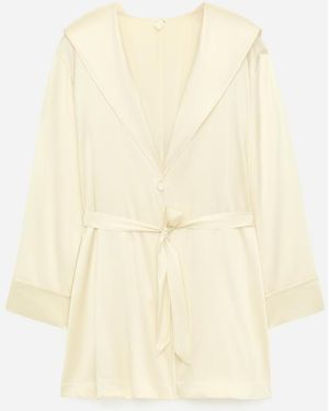 ARKET Stretch Silk Robe - Natural