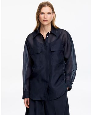 ARKET Silk Organza Shirt - Blue