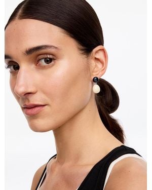 ARKET Stone Pendant Earrings - Black