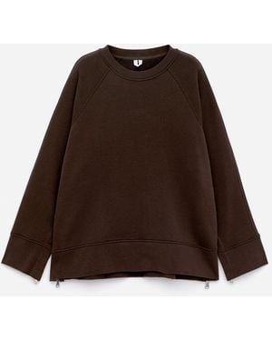 ARKET Zip-Detail Sweatshirt - Brown