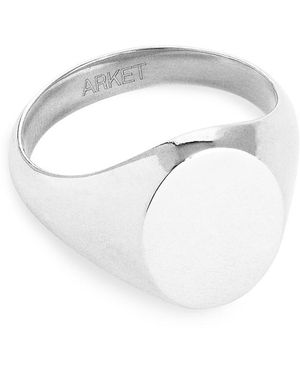 ARKET Sterling Silver Signet Ring - White