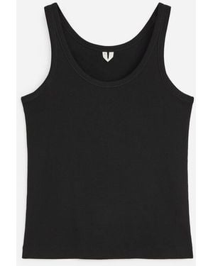 ARKET Rib Tank Top - Black