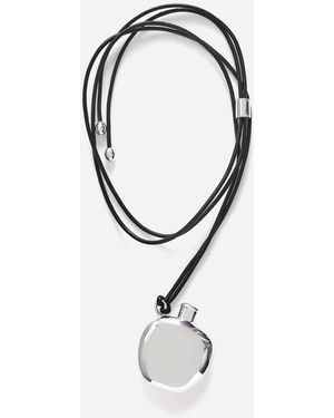 ARKET Leather Cord Pendant Necklace - Black