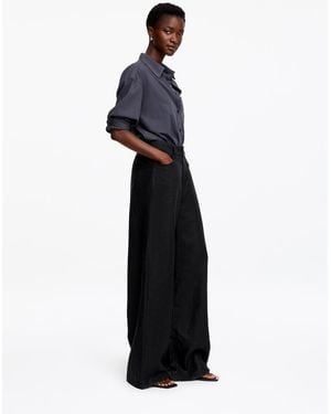 ARKET Five-Pocket Linen Trousers - Black