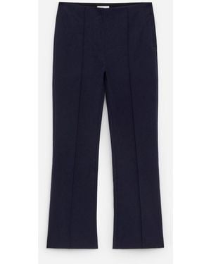 ARKET Cropped Crease-Front Trousers - Blue