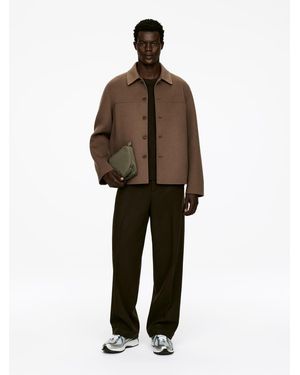 ARKET Double-Face Wool-Blend Jacket - Brown