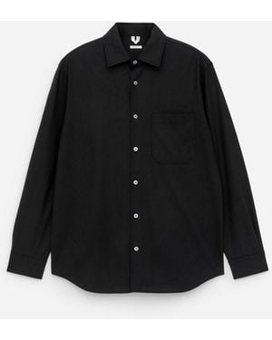ARKET Relaxed Wool-Blend Shirt - Black