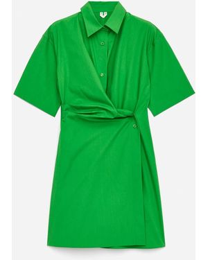 ARKET Wrap Shirt Dress - Green