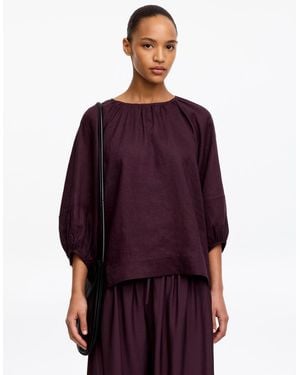 ARKET Gathered Linen Blouse