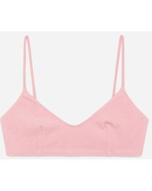 ARKET Crinkle Bikini Top - Pink
