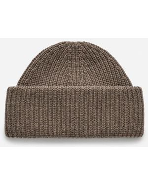 ARKET Double-Fold Wool Beanie - Natural