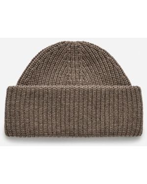 ARKET Double-Fold Wool Beanie - Natural