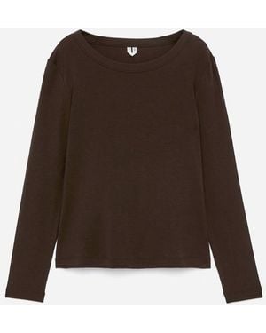 ARKET Rib Long-Sleeve Top - Black