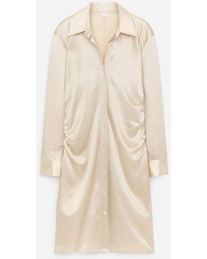 ARKET Slouch Satin Dress - White