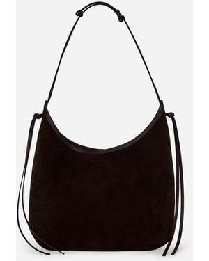 ARKET Split Suede Shoulder Bag - Black